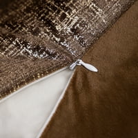 Fonoskop brončane mekani čvrsti baršun ukrasni jastuk za kauč, tamno smeđi, 18 18