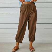 Ženske teretne hlače Plus size, ženske teretne hlače visokog struka, široke hlače za slobodno vrijeme, široke