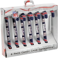 Forever Collectibles Set Candy Cane Ornament, New York Giants
