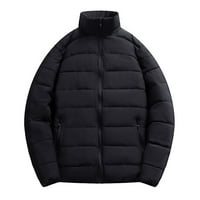 Muška zima topla plišana čvrsta mjehurića džep od ovratnika Zipper Fly Jacket kaputa muški zimski kaputi dugačka