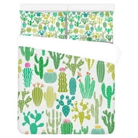 Posteljina set Cactus biljka blizanačka veličina pokrivača s jastučnicama za ukrašavanje sobe za kućnu posteljinu