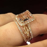 dijamantni temperament zlatni prsten set geometrijski nakit jednostavni prstenovi nakit pokloni