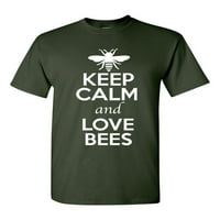 Ostanite mirni i volite pčele, ljubitelje meda i insekte, majicu za odrasle