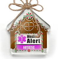 Ornament tiskan Jednostrano medicinsko upozorenje ljubičasta autistična božićna Neonblond