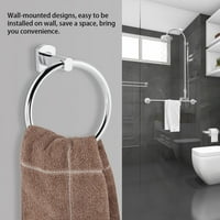 Zidni ručnik, držač ručnika od nehrđajućeg čelika okrugli zidni stalak za ručnike za ručnike, pribor za kupaonicu,