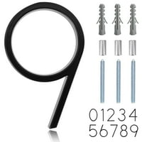 5 Plutajuća adresa od nehrđajućeg čelika, moderni metalni brojevi za borbu protiv rušenja s kompletima za nokte