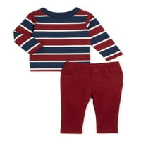 Ganimals Baby Boy Dugi rukavi Mi & Match Outfit Kid poklon kutija, 14 komada, veličine 0 3- mjeseci