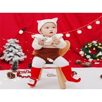 Dječja obuća za bebe, božićne Pletene prozračne cipele do gležnja za prve hodalice