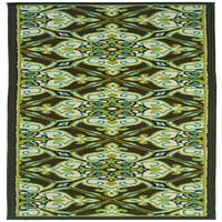 Istočni tkalci Amerike Ciparski polipropilenski cvjetni tepih za unutarnju i vanjsku upotrebu, smeđi