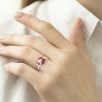 dijamant u obliku srca s dragim kamenom cirkon mikro okruženje prsten nakit rođendanska ponuda poklon za mladence