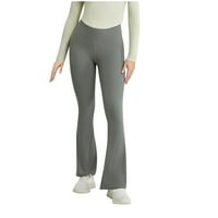 Joga hlače za žene, ženske Ležerne uske hlače visokog elastičnog struka, jednobojne sportske joga hlače, joga