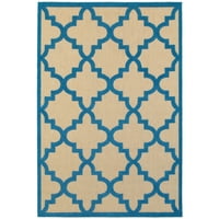 Istočni tkalci Amerike Siros Geometrijski polipropilenski tepih za unutarnju i vanjsku upotrebu, pijesak