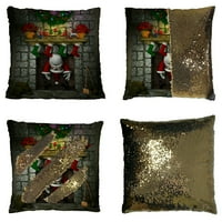 crtana jastučnica za kamin Djeda Mraza Kućni dekor navlaka za jastuke