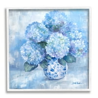 Vaza s ukrašenim uzorkom Cvjetna plava hortenzija, 24 komada, dizajn debi Kules