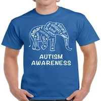Muškarci majica Slon za svijest o autizmu - S L XL 2xl 3xl 4xl 5xl - Košulja za njega grafički tinejdžer