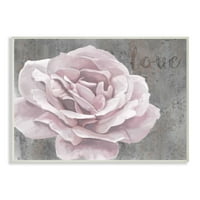 Stupell Industries vole cvijet ružičasta siva tekstura slika zidna ploča Ziwei li