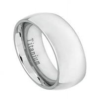 Muški Ženski vjenčani prsten od titana udobno pristajanje s bijelim obrubom klasični prsten od titana u obliku