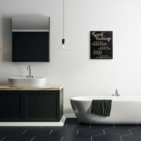 Stupell Industries Ocjena gosta s pet zvjezdica kupaonice Crna smiješna riječ Dizajn platna zidna umjetnost Daphne