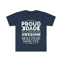 Ponosni tata Malteški Shih Tzu Majica-3. Pas Tata vlasnik Očev dan