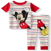 Mickey Mouse Cotton tijesno fit pidžama, set