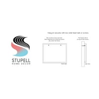 Stupell Industries Božić je gnoming praznični uzorak grafička umjetnost siva uokvirena umjetnička tiskana zidna