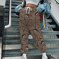 Ženske hlače Pune dužine ženske hlače hipi punk hlače ulična odjeća džep za trčanje široki kombinezoni s printom