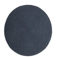 6' okrugli, Traper plavi ovalni pleteni tepih za unutarnju i vanjsku upotrebu
