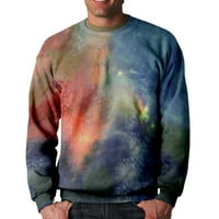 Voncos pulover dukserica za muškarce Clearment- Dugi rukavi okrugli vrat Topli grafički tiskani jesenski sportski