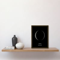 Mjesečeve faze Astronomija mladi mjesec mjesečev svemirski plakat uokvireni zidni ukras ispis A4