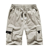 Plus size muške ljetne kratke hlače s više džepova i vezica za fitness, kratke hlače za plažu u teretani, hlače