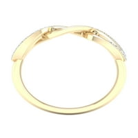 Imperial 1 5CT TDW Diamond 10k Yellow Gold Kubanska veza Ženski prsten