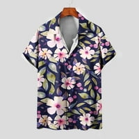 Havajska košulja za muškarce, ležerni stilski Vintage Cvjetni ljetni top, lagane majice za plažu kratkih rukava