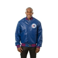 Muški JH Design Royal Philadelphia 76ers Domaća ekipa u boji kožna jakna