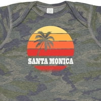 Inktastična Santa Monica Kalifornija Retro Sunset Poklon Dječak ili djevojački bodi