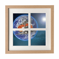 Svemirski brod zemlja, šareni planeti, okvir za zidne i stolne zaslone, rupe za slike
