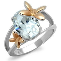 Ženski leptir prsten ružino zlato srebro anillo para mujer y ninos Kids 316L prsten od nehrđajućeg čelika aaa