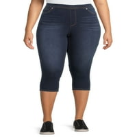 Terra & Sky Women's Plus Size Pull-On Capris