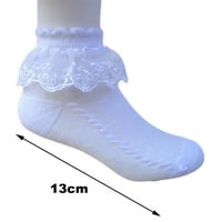 1 par čarapa protuklizne pamučne čipkaste čarape za djevojčice za ples