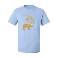 Slatka slonova ljubav Zamislite inspirativne grafičke majice kršćanskih muškaraca, svijetloplava, srednja