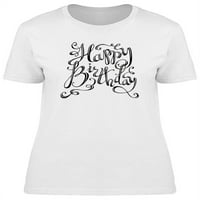Sretan rođendan Doodles majica žene -imaga by Shutterstock, žensko maleno