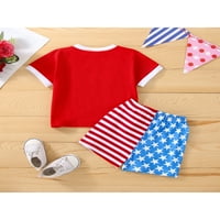 4. srpnja Unise novorođenče djevojački djevojački odjeća Odjeća Nezavisnost Dan dojenčadi zvijezde Stripe kratke