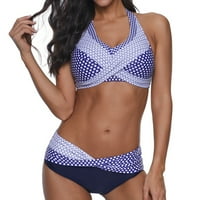 Odijelo za plažu Plus size Bikini Bikini s točkicama push-up Ženski kupaći kostimi s točkicama komplet tankini