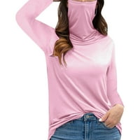 Bluza s labavim rukavima maska za lice ženska dolčevita ležerna majica s dugim rukavima Ženska bluza