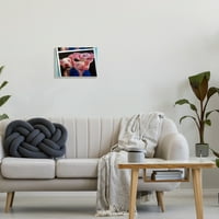 Stupell Industries Tri svinja Triplets modne foto kabine rekviziti Wood Wall Art, 10, dizajn Lucia Heffernan