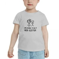 bit ću velika sestra, smiješne majice za malu djecu za dječake i djevojčice