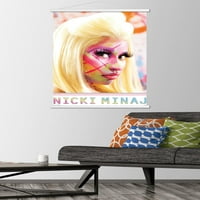 Nicki Minaj - plakat za zidnu boju za lice u drvenom magnetskom okviru, 22.375 34