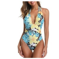 Woxinda Monokini Kupanje visokog tiskanog odijela Bikini kupaći kostim kupaći kostim kupaći kostimi za kupaće