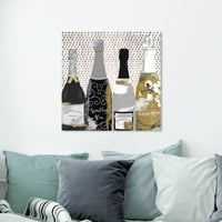 Wynwood Studio Pijeva i alkoholna pića Zidna umjetnička platna Otisci 'Nastavite prolaziti u bočici ruža' šampanjac
