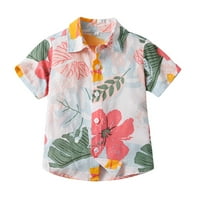 Fattazi / ljetna ležerna odjeća za malu djecu i dječake, majica kratkih rukava s cvjetnim printom, košulja za