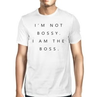 Muška bijela majica s uzorkom nisam šef smiješan poklon za muža